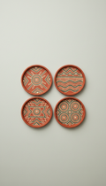 Terracotta Tray With Linear Aipan